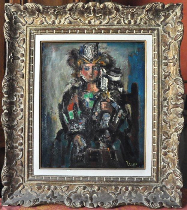 Pedro Flores (1897-1967) - Portrait de femme espagnole, Antiek en Kunst, Kunst | Schilderijen | Klassiek
