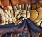 Tissu avec Libreria Antica réaliste ! Rétro -300x280cm-, Antiek en Kunst