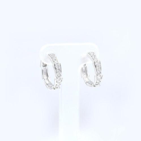 Oorbellen - 14 karaat Witgoud -  0.31ct. tw. Diamant, Handtassen en Accessoires, Oorbellen