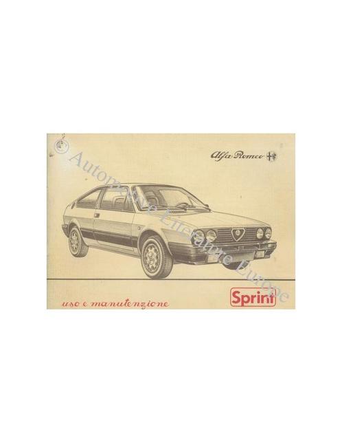 1983 ALFA ROMEO SPRINT INSTRUCTIEBOEKJE ITALIAANS, Auto diversen, Handleidingen en Instructieboekjes, Ophalen of Verzenden