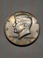 États-Unis. Quarters en half dollars 1966, 1967, 2 x 1968D,, Postzegels en Munten