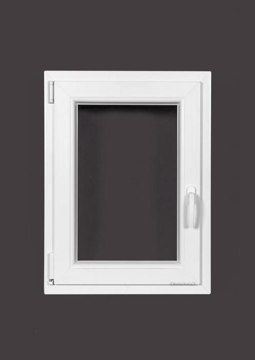PVC raam draaikiep b60xh90cm wit stomp, Doe-het-zelf en Bouw, Glas en Ramen, Dubbelglas, Nieuw, Gevelraam of Ruit, 80 tot 120 cm