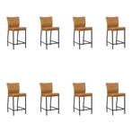 Set van 8 Leren barkrukken Revolt laag - Granada Sahara, Ophalen of Verzenden