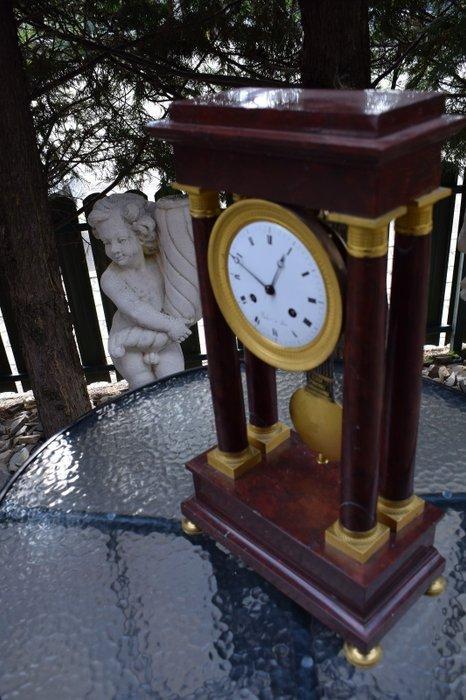 Portico klok - Antiek Marmer - 1800-1850, Antiek en Kunst, Antiek | Klokken