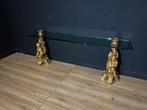 Wandtafel - Glas, Hout - Houten beeldhouwwerk