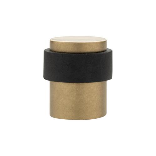 Deurstopper vloermontage 30x40mm getrommeld messing, Doe-het-zelf en Bouw, Hang- en Sluitwerk, Overige typen, Nieuw, Koper of Messing