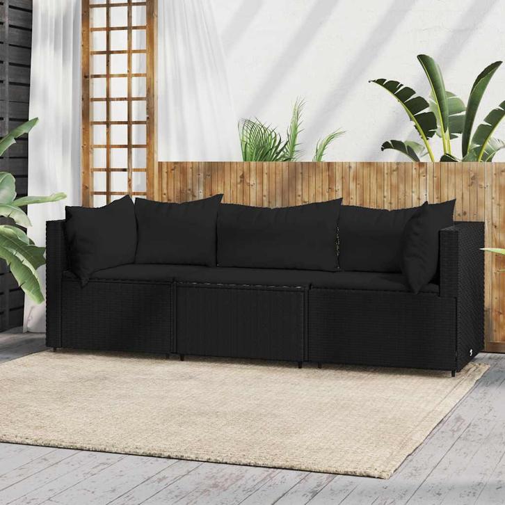 Loungeset Zwart | Tweede Kansje | OP = OP, Jardin & Terrasse, Ensembles de jardin, Envoi