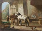 Piet Bouter (1887-1968) - Paardenstal, Antiek en Kunst, Kunst | Schilderijen | Klassiek