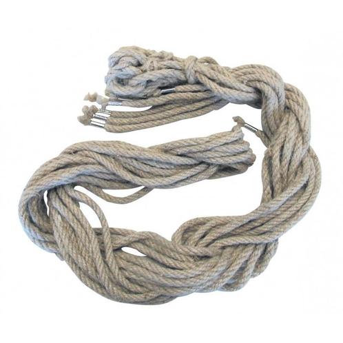 Hennepbindtouw 250cm/8mm met klampen, 4 schachten, 10st/pak, Dieren en Toebehoren, Stalling en Weidegang