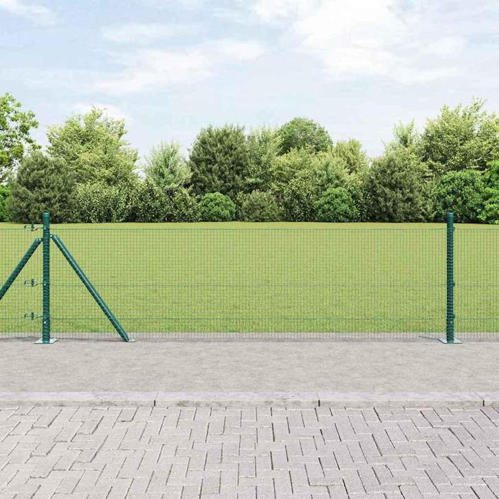 vidaXL Hekpaal. Groen 10 x 0,5 m (16 x 16 mm gaas) Staal, Tuin en Terras, Tuinhekken en Hekwerk, Nieuw, Verzenden