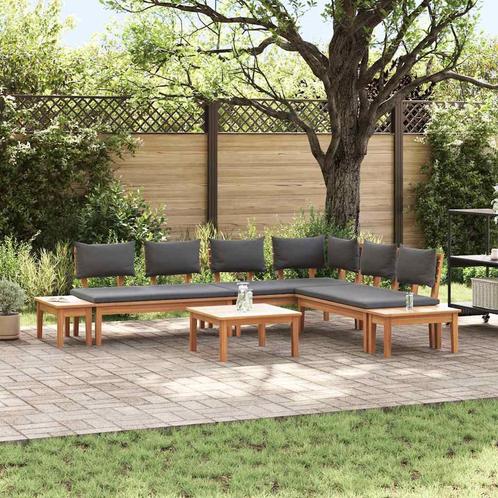 vidaXL Tuinbank set met kussen met opslag 3 pcs Bruin en, Tuin en Terras, Tuinsets en Loungesets, Nieuw, Verzenden