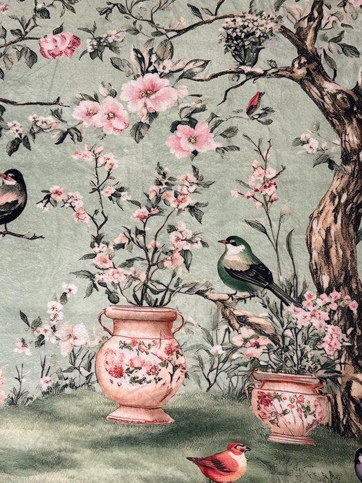 San Leucio top quality - Elegante plaid chinoiserie art déco, Antiquités & Art, Curiosités & Brocante