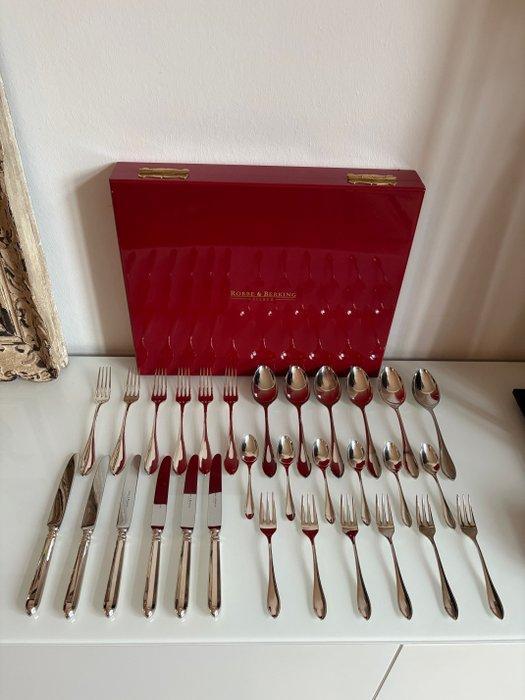 Ménagère (24) - Argent 800 - Robbe & Berking « Navette », Antiek en Kunst, Antiek | Zilver en Goud