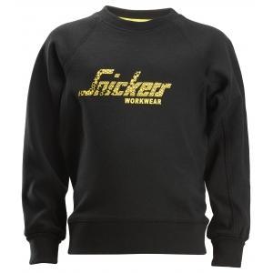 Snickers 7509 kinderen junior logo sweatshirt - 0400 - black, Bricolage & Construction, Vêtements de sécurité