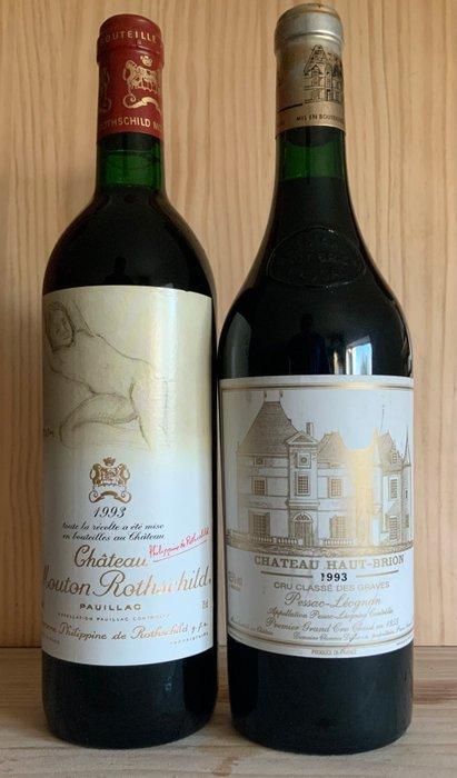 1993 Chateau Mouton Rothschild & 1993 Chateau Haut Brion -, Collections, Vins