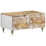 vidaXL Salontafel 80x50x40 cm massief mangohout, Huis en Inrichting, Verzenden, Nieuw