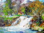 Carvin - Cascade de printemps, Antiek en Kunst, Kunst | Schilderijen | Klassiek