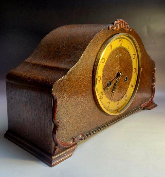 Pendule de cheminée - Junghans - Art déco Bois, Laiton -, Antiek en Kunst, Antiek | Klokken