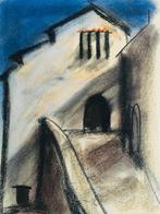 Georges Laporte (1926-2000) - La chapelle - Pastel original, Antiquités & Art, Art | Peinture | Moderne