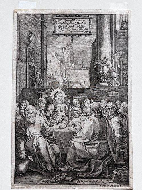 Hendrick Goltzius (1558-1617) - The Last Supper, from The, Antiek en Kunst, Antiek | Overige Antiek