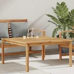 vidaXL Salontafel Bruin 110 x 110 x 45 cm Massief teakhout, Tuin en Terras, Tuintafels, Verzenden, Nieuw