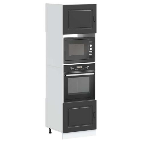 vidaXL Ovenkasten 2 st Kalmar bewerkt hout zwart, Huis en Inrichting, Kasten | Overige, Nieuw, Verzenden