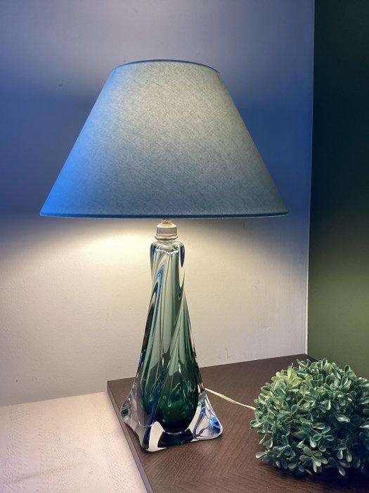 Val Saint Lambert - Tafellamp - Groen gedraaid glas -, Antiek en Kunst, Curiosa en Brocante