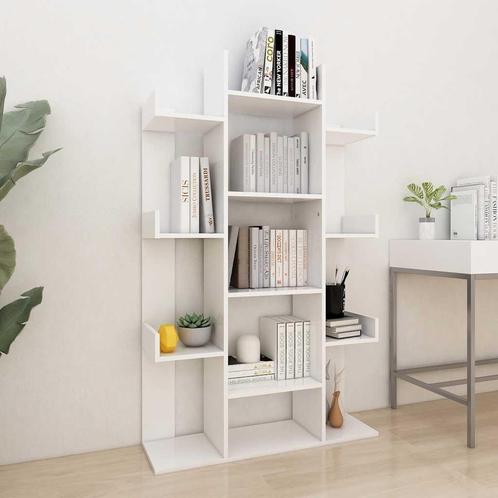vidaXL Boekenkast 86x25,5x140 cm bewerkt hout wit, Huis en Inrichting, Kasten | Boekenkasten, Nieuw, Verzenden