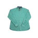Vintage Tommy Hilfiger Green Striped Shirt maat L, Kleding | Heren, Overhemden, Nieuw, Ophalen of Verzenden