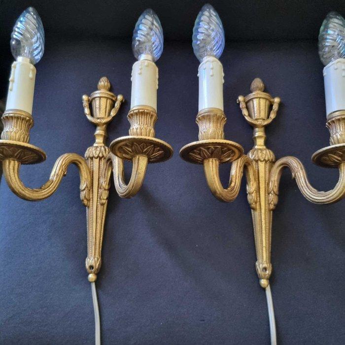 Wandlamp (2) - Verguld brons - Louis XVI-stijl/ empire, Antiek en Kunst, Curiosa en Brocante