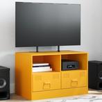 vidaXL Tv-meubel 67x39x44 cm staal mosterdgeel, Verzenden, Nieuw