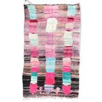 Marokkaanse vintage kleurrijke tapijt 145x260 cm, Kelim, Nieuw