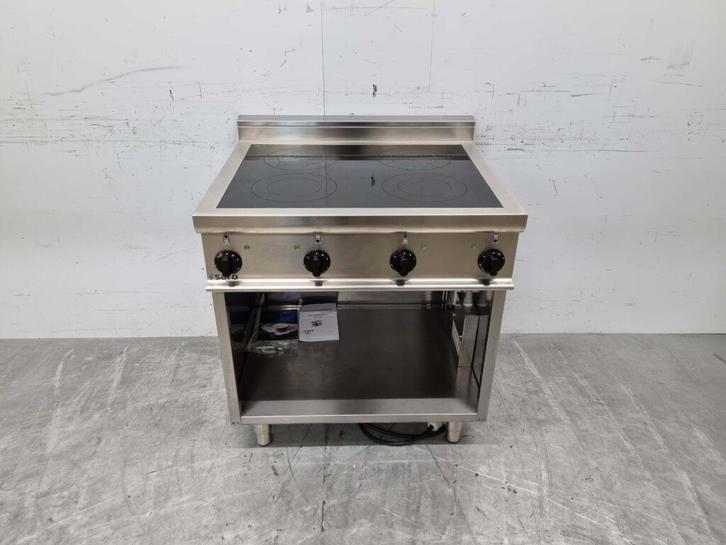 RVS Saro Keramisch fornuis kookplaat 4 pitten 400V 80 cm, Zakelijke goederen, Horeca | Keukenapparatuur, Ophalen of Verzenden