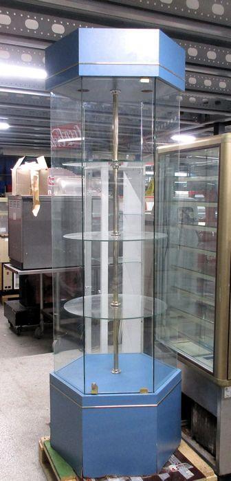 Glazen zeshoekige vitrine 60cm, Huis en Inrichting, Kasten | Vitrinekasten