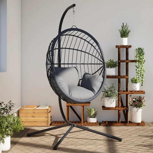 vidaXL Standaard voor hangstoel staal antracietkleurig, Tuin en Terras, Overige Tuin en Terras, Nieuw, Verzenden