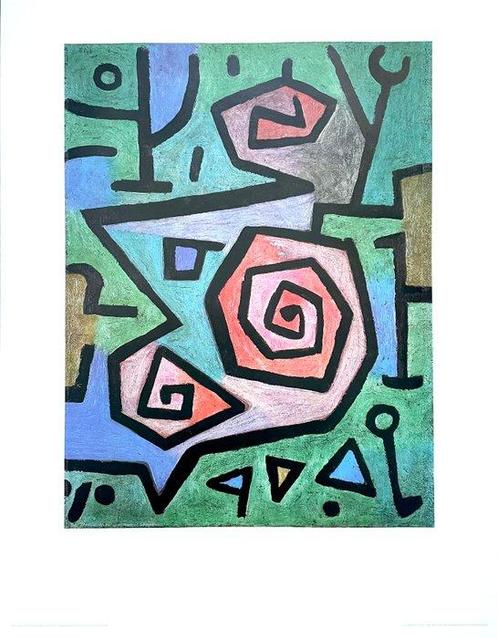 Paul Klee (after) - Heroische Rosen - Offset Lithography -, Antiek en Kunst, Kunst | Tekeningen en Fotografie