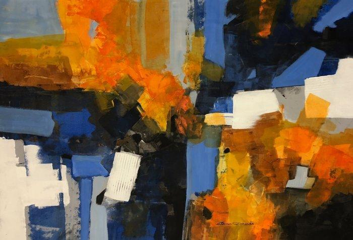 Dam Domido - Composition abstraite (26 05) - 150 x 100 cm, Antiquités & Art, Art | Peinture | Moderne