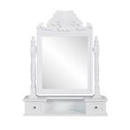 vidaXL Coiffeuse avec miroir pivotant rectangulaire MDF, Verzenden