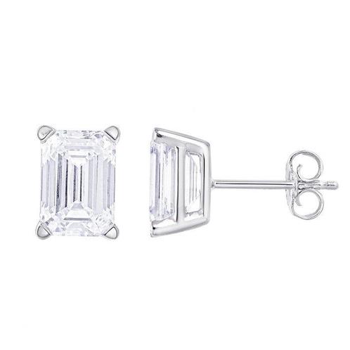 Oorbellen - 14 karaat Witgoud - 4.00ct. tw. Diamant, Handtassen en Accessoires, Oorbellen