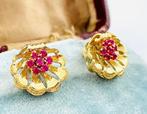 Boucles doreilles - 18 carats Or jaune Rubis, Nieuw