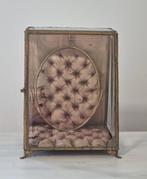 Boîte à bijoux - Napoléon III - verre poli brun doré velours