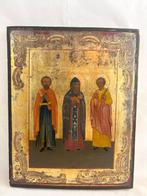 Icoon - de heiligen Floros, Lauros en Savatii - Hout