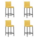 Set van 4 Leren barkrukken Break laag - Toledo Giallo, Ophalen of Verzenden