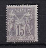 Frankrijk 1876 - Waardering €1200, Salie 15ct grijs - Yvert, Gestempeld