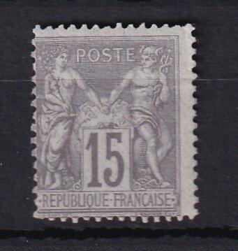 Frankrijk 1876 - Waardering €1200, Salie 15ct grijs - Yvert, Postzegels en Munten, Postzegels | Europa | Frankrijk