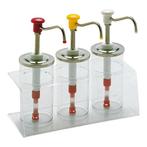 Saus/Dressingbar met RVS deksel en drukknop dispenser |  3x, Verzenden, Nieuw in verpakking