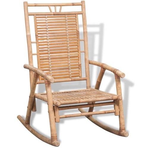 vidaXL Schommelstoel bamboe, Huis en Inrichting, Stoelen, Nieuw, Verzenden