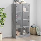 vidaXL Buffet haut avec portes gris sonoma 68x37x142cm, Verzenden, Neuf