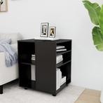 vidaXL Rolkast 60x53x72 cm bewerkt hout zwart, Huis en Inrichting, Verzenden, Nieuw
