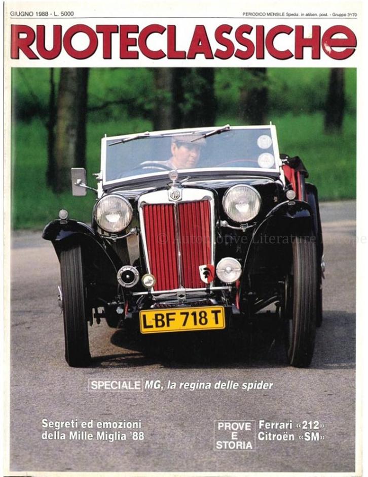 1988 RUOTECLASSICHE MAGAZINE 08 ITALIAANS, Boeken, Auto's | Folders en Tijdschriften